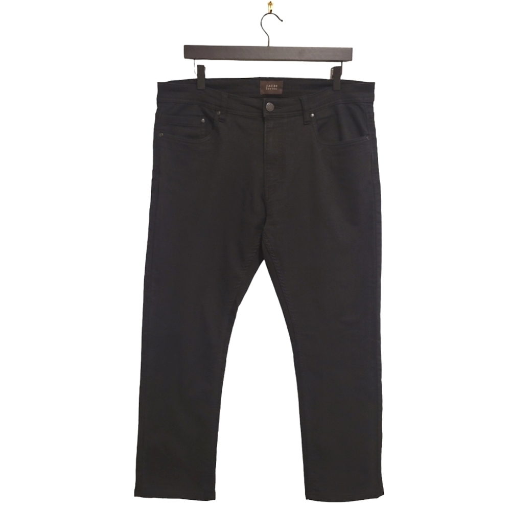 Jachs New York Men's Black Denim Onyx Jeans Chinos Traveler Pants Waist 36